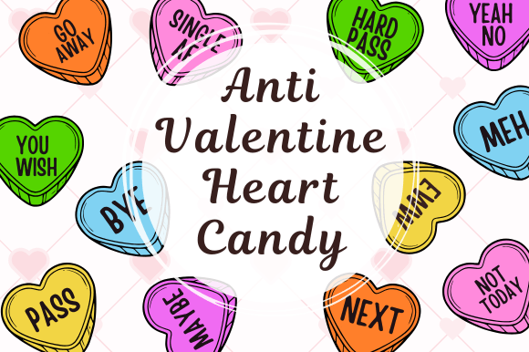 Anti Valentine Heart Candy: Bold Graphics for Modern Design