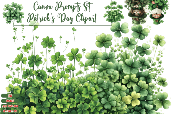 Canva Prompts St Patrick's Day Clipart: Design Assets