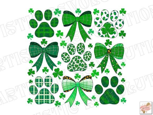 Coquette Dog St Patricks Png Bow: A Design Asset