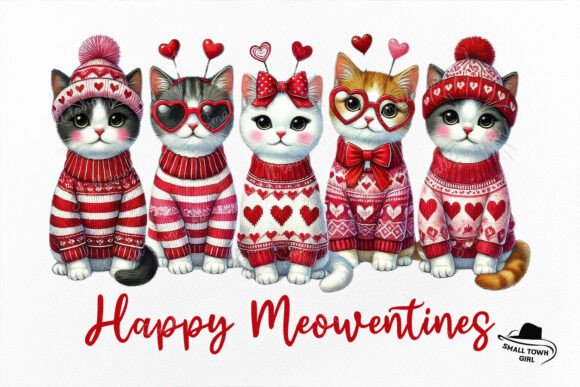 Cute Valentine Cat: A Purrfect Design Asset