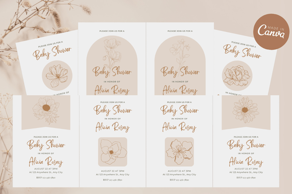 Effortless Elegance: Designing with a Boho Baby Shower Invitation Bundle
