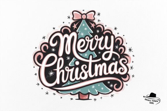 Merry Christmas Tree Bow Sublimation PNG: A Designer's Festive Asset