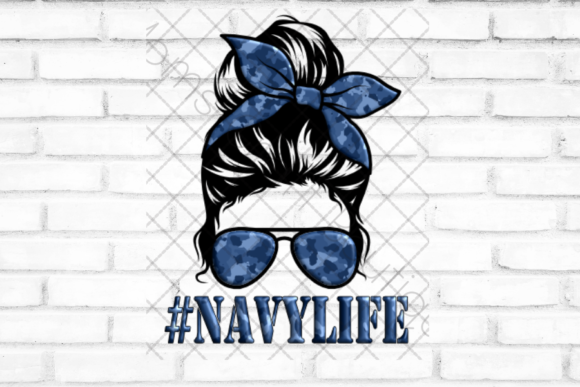 Military, Navy, Messy Bun, Mom Life: Design for Real Life