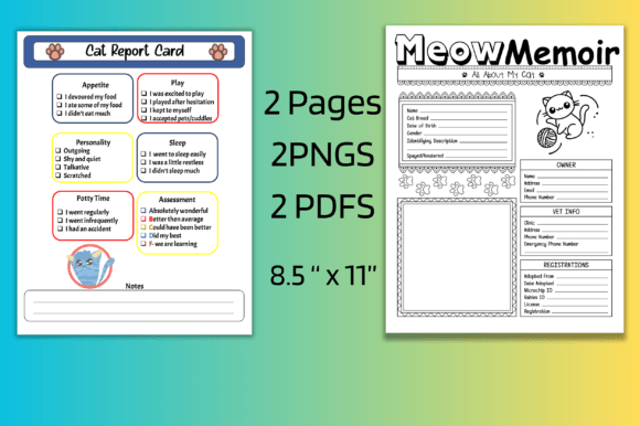 Pet Planner Cat Pages: Profile Sitter & Care Bundle