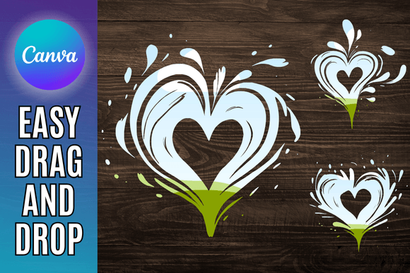 Splatter Heart Frame: Elevate Your Visual Design with Edgy Elegance