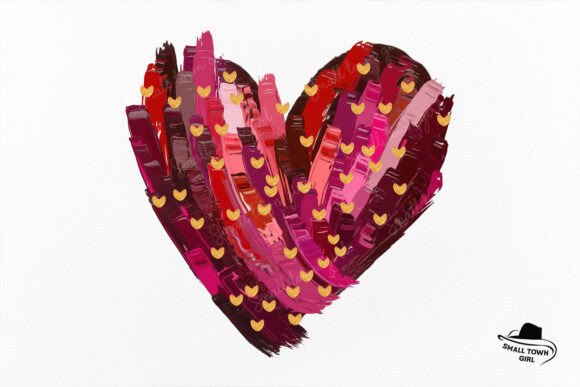 Valentine Heart Brushstroke Sublimation: A Designer's Asset