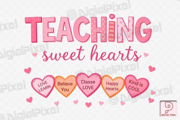 Valentine Teacher PNG Sublimation: A Design Asset for Creative Projects