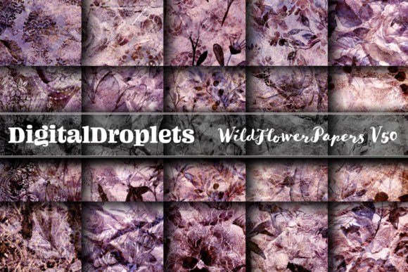 Wild Flowers Papers Vol. 50 | Collection: Textured Digital Assets