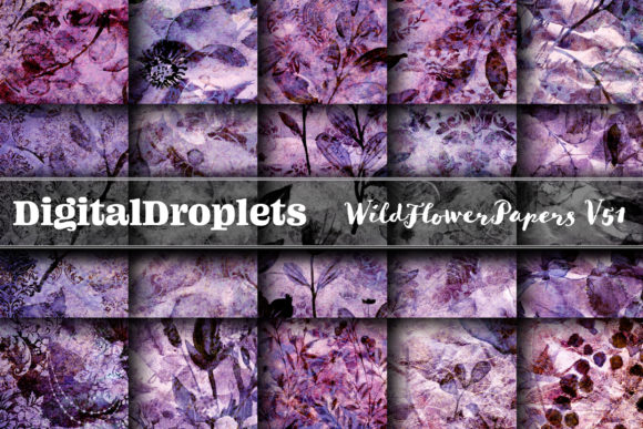 Wild Flowers Papers Vol. 51: Textured & Glittered Design Collection
